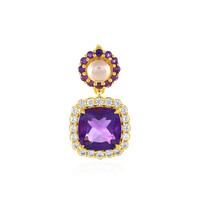 Siberian Amethyst Silver Pendant
