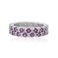 Rhodolite Silver Ring