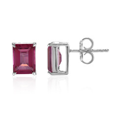 Pink Topaz Silver Earrings