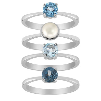 Swiss Blue Topaz Silver Ring