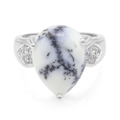 Dendritic Agate Silver Ring