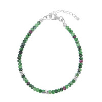 Ruby in Zoisite Silver Bracelet