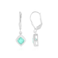 Colombian Emerald Silver Earrings
