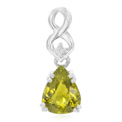 Cuprian Tourmaline Silver Pendant