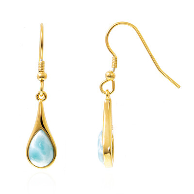 Larimar Silver Earrings