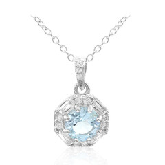 Sky Blue Topaz Silver Necklace
