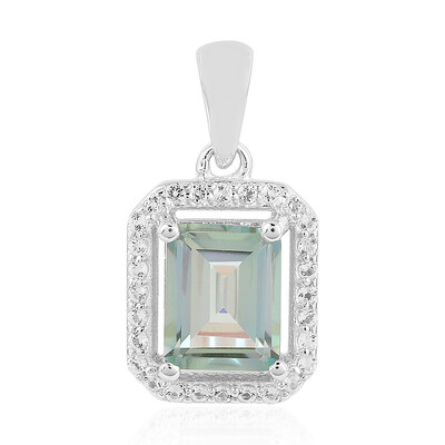Mountain Lake Quartz Silver Pendant