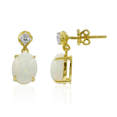 9K AAA Welo Opal Gold Earrings (Adela Gold)