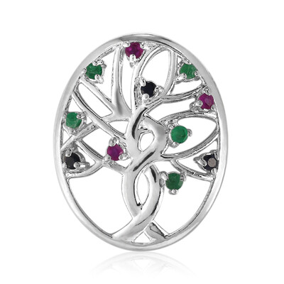 Burmese Ruby Silver Pendant
