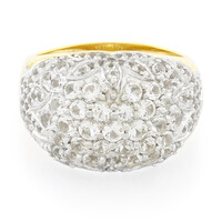 White Topaz Silver Ring