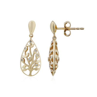 9K I1 (I) Diamond Gold Earrings (Ornaments by de Melo)