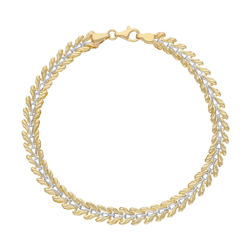 14k Yellow Gold High Polish Thick Braided Bracelet  (14.50 mm)
