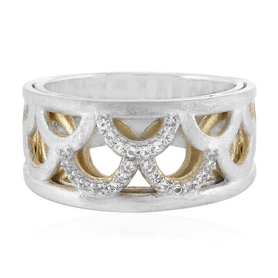 White Topaz Silver Ring