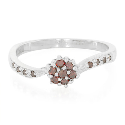 Fancy Diamond Silver Ring