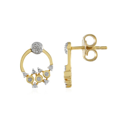 I2 (I) Diamond Silver Earrings