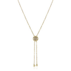 9K I2 Champagne Diamond Gold Necklace