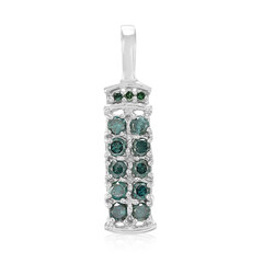 Fancy Diamond Silver Pendant