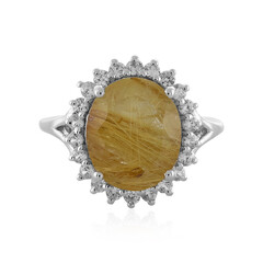 Rutile Quartz Silver Ring