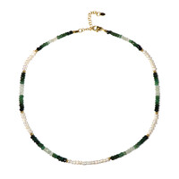 Emerald Silver Necklace