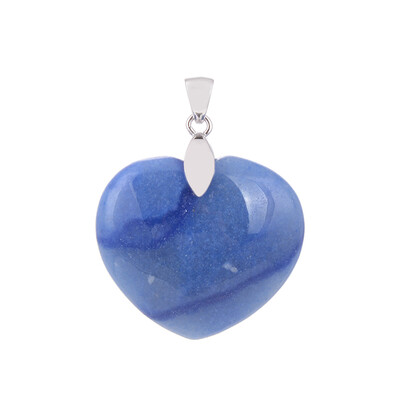 Blue Quartz Silver Pendant