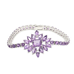 Amethyst Silver Bracelet
