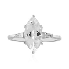 White Topaz Silver Ring