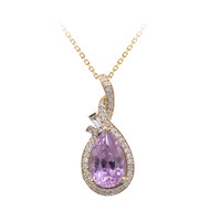 14K Patroke Kunzite Gold Necklace (CIRARI)