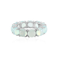 Aqua Chalcedony Silver Ring