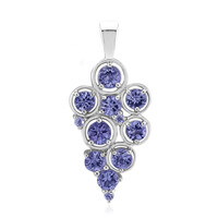 Unheated Tanzanite Silver Pendant