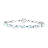 Sky Blue Topaz Silver Bracelet