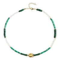Green Aventurine Silver Necklace (Riya)