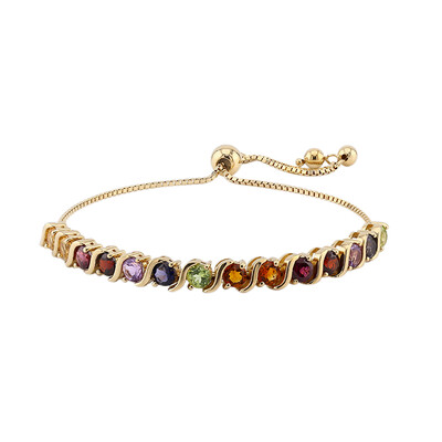 Garnet Silver Bracelet