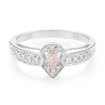 Padparadscha Sapphire Silver Ring