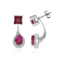 Madagascar Ruby Silver Earrings (de Melo)