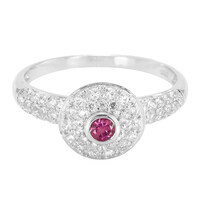 Pink Tourmaline Silver Ring