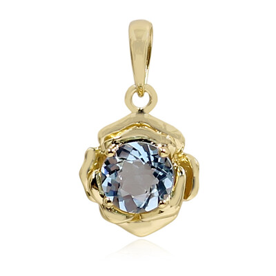 18K Santa Maria Aquamarine Gold Pendant