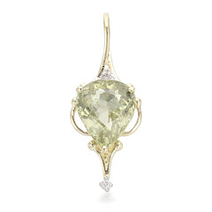 9K Cuprian Tourmaline Gold Pendant