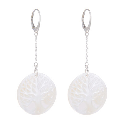 Mother of Pearl Silver Earrings