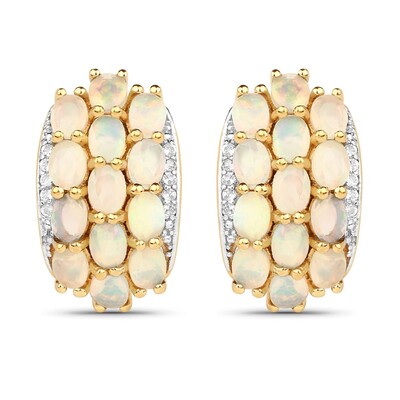Welo Opal Silver Earrings