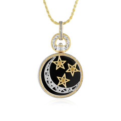 Black Onyx Silver Necklace (Gems en Vogue)