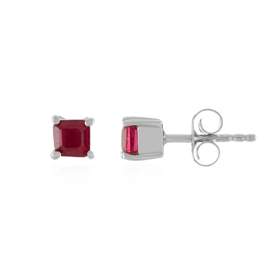 Madagascar Ruby Silver Earrings