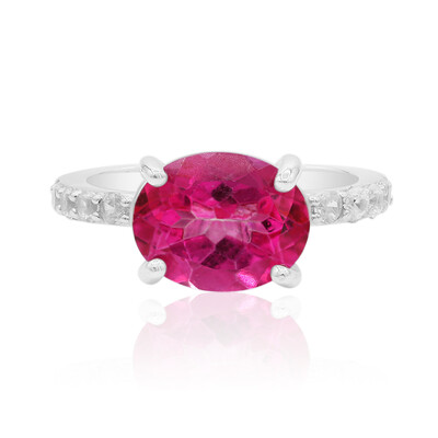 Pink Topaz Silver Ring