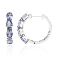 Unheated Tanzanite Silver Earrings