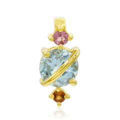 Sky Blue Topaz Silver Pendant