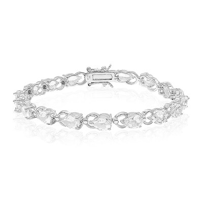 White Topaz Silver Bracelet