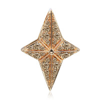 9K SI1 Argyle Rose De France Diamond Gold Pendant