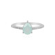 Aqua Chalcedony Silver Ring
