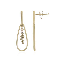 9K I2 Brown Diamond Gold Earrings
