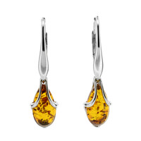 Baltic Amber Silver Earrings