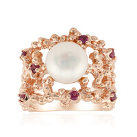 White Freshwater Pearl Silver Ring (TPC)